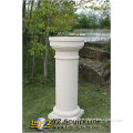 Elegant Western Carved White Marble Pedestal